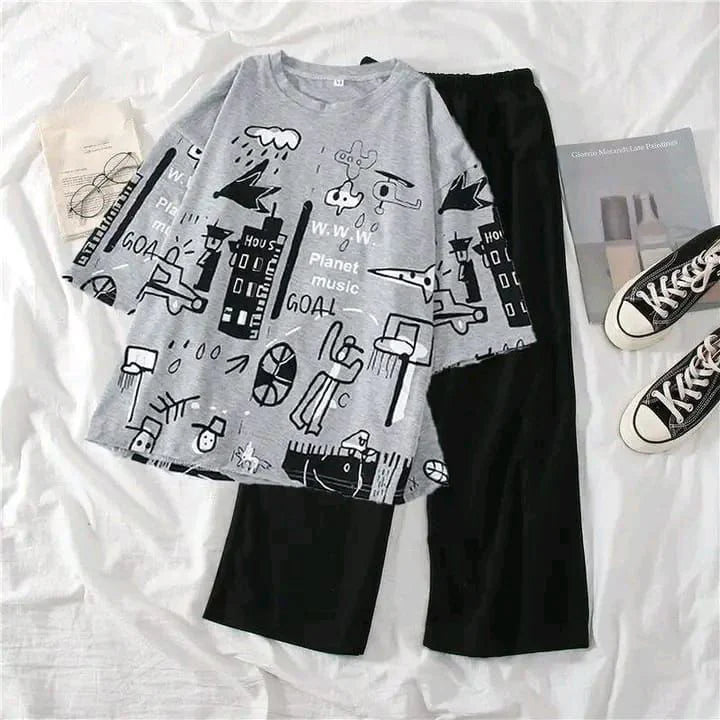Grey Planet Pj Suit