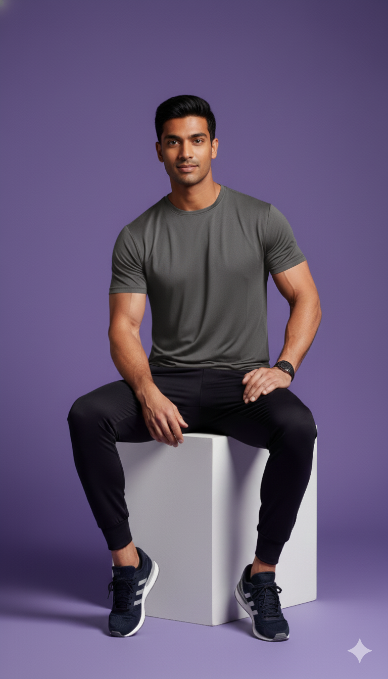 Premium Quality Drifit Tshirt - Charcoal