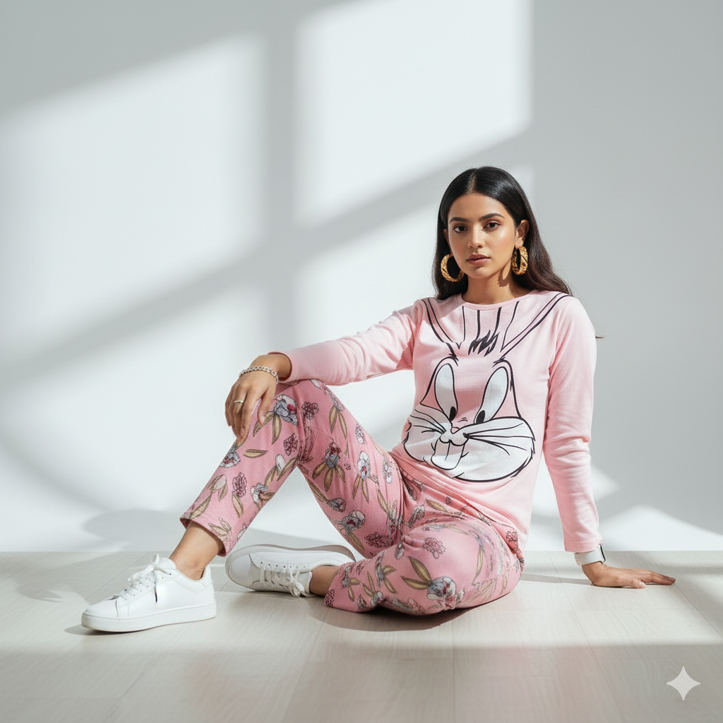 11.11 Sale BUNNY PRINTED - PJ SUIT FOR WOMEN