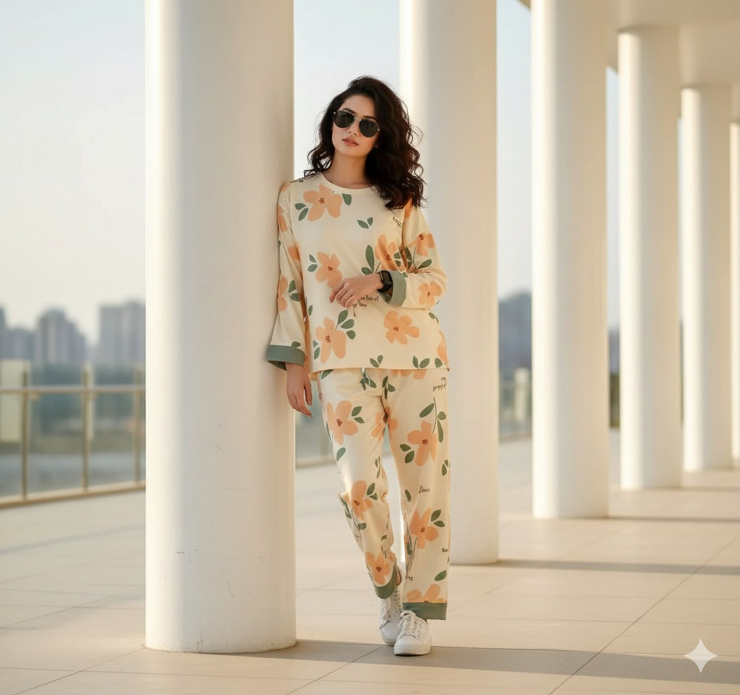 Flowers Printed Suit - Full Sleeves