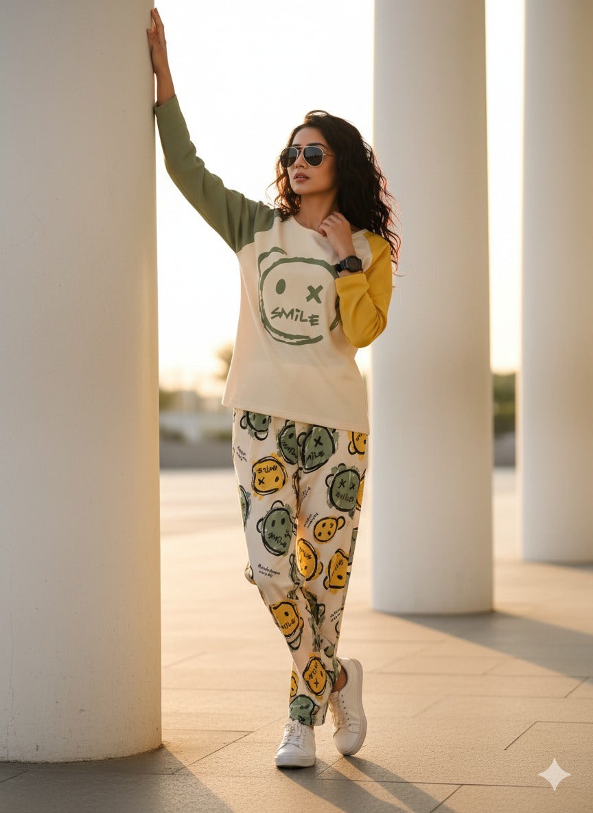 Creep Smile Printed PJ Suit