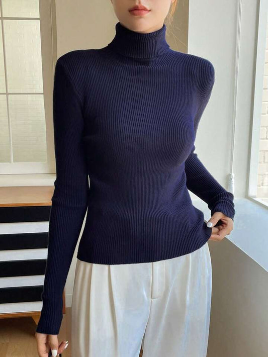 High Neck for Her (TurtleNeck) - NavyBlue