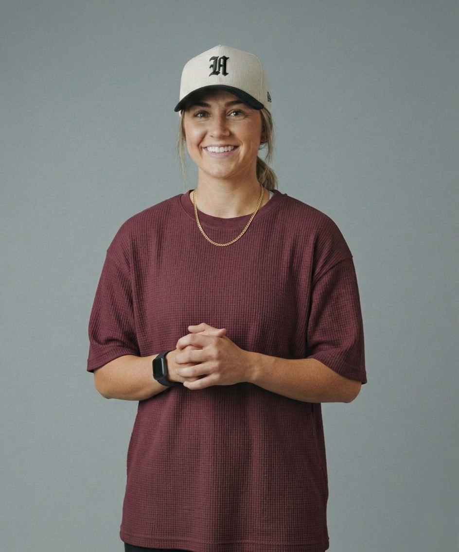 Oversized Knitted Tshirt - Maroon