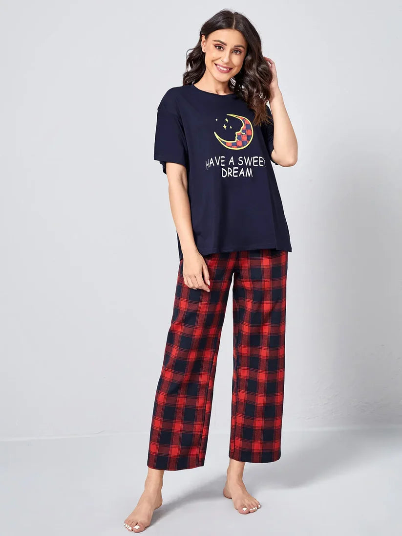 Have A Sweet Dreams Printed PJ Suit
