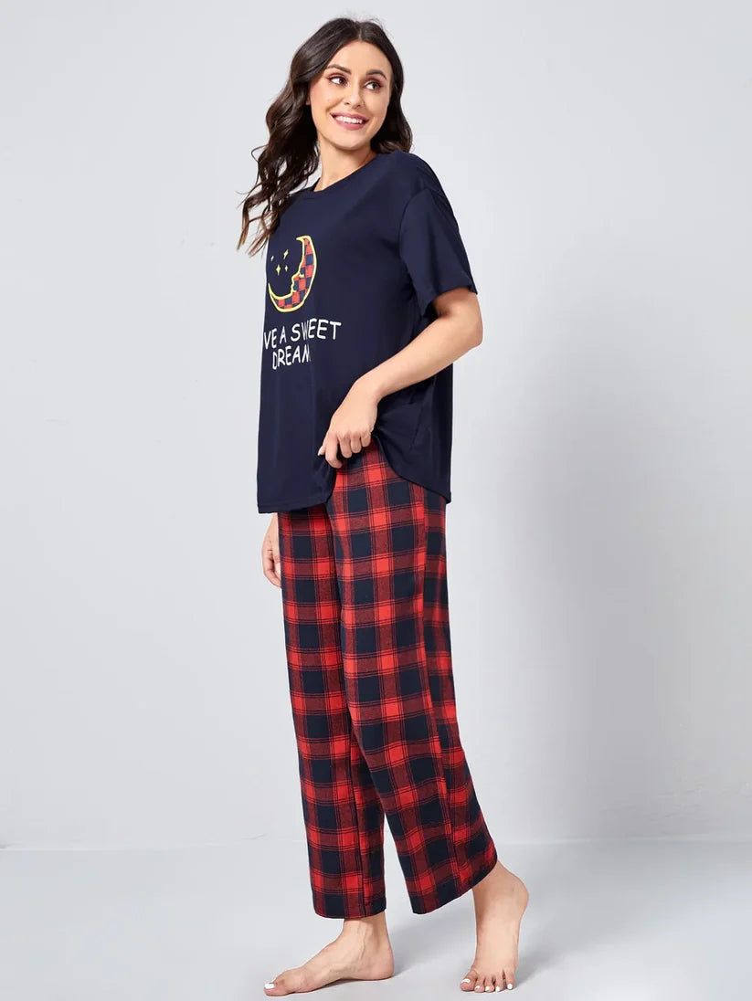 Have A Sweet Dreams Printed PJ Suit