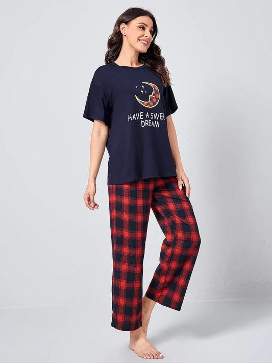 Have A Sweet Dreams Printed PJ Suit