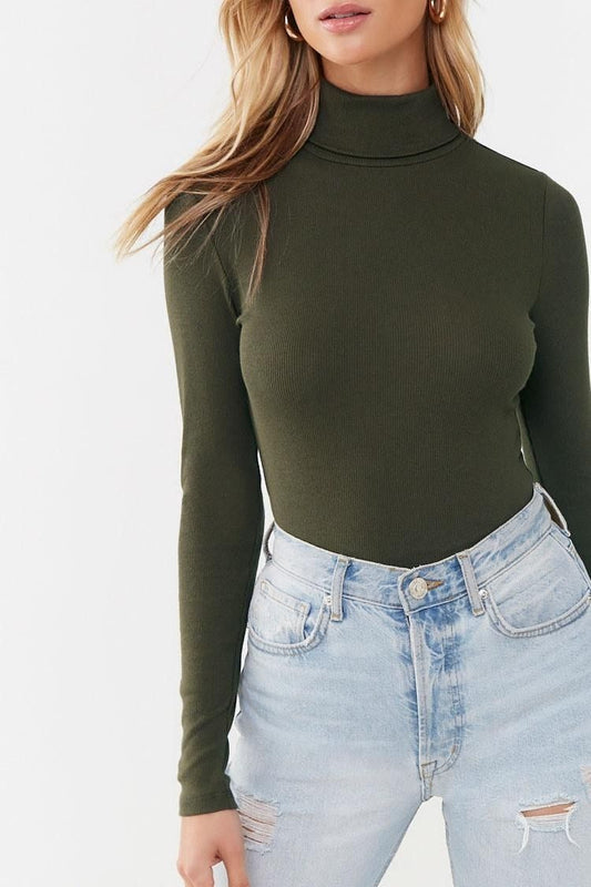 High Neck for Her (TurtleNeck) - OliveGreen