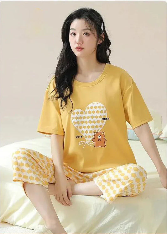 Cute Bear PJ Suit - Yellow