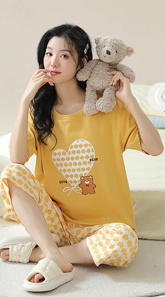 Cute Bear PJ Suit - Yellow