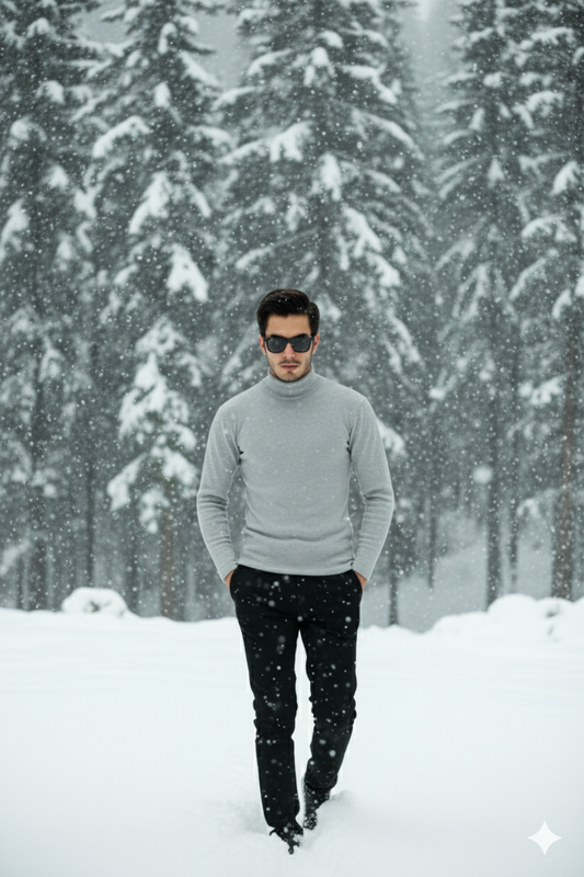 Mens High Neck - GREY