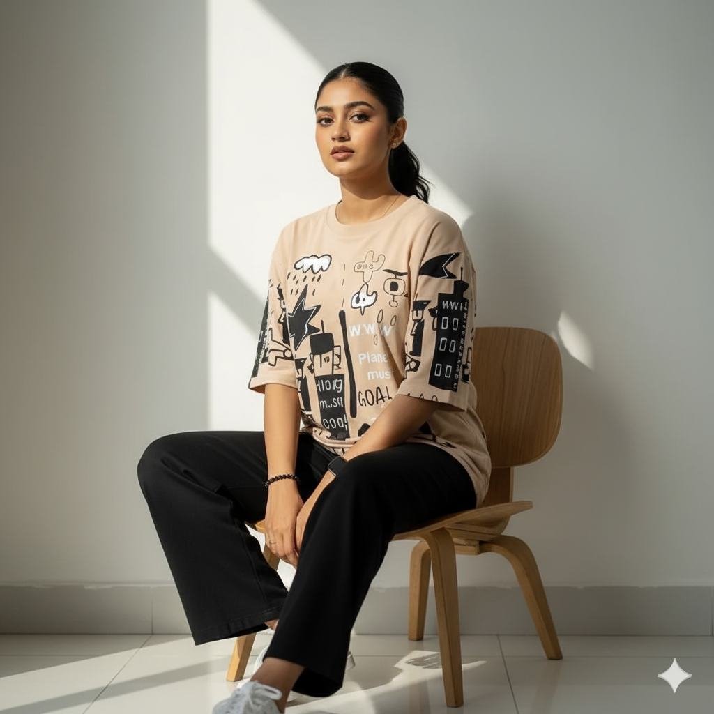 11.11 Sale PLANET PRINTED BROWN - PJ SUIT FOR WOMEN