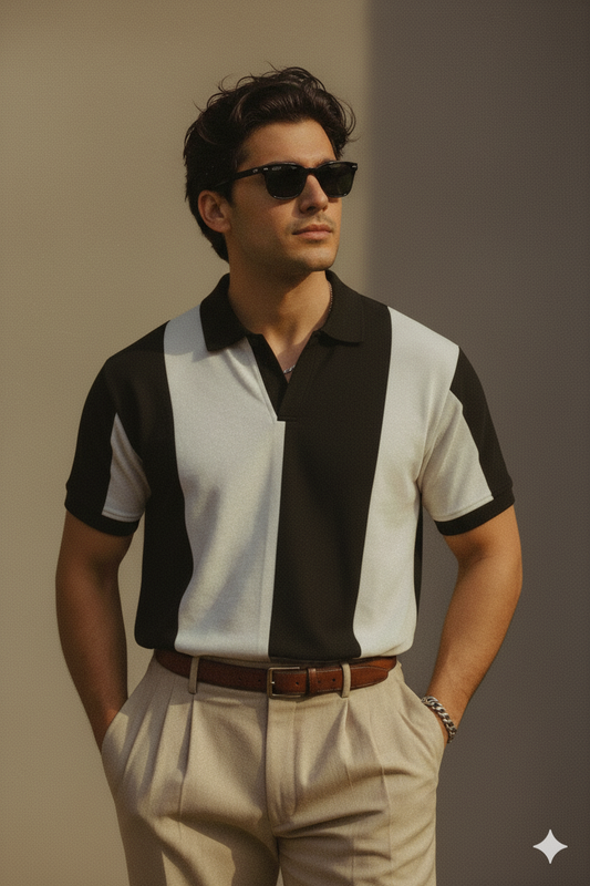 OLd Money Polo - Black&White