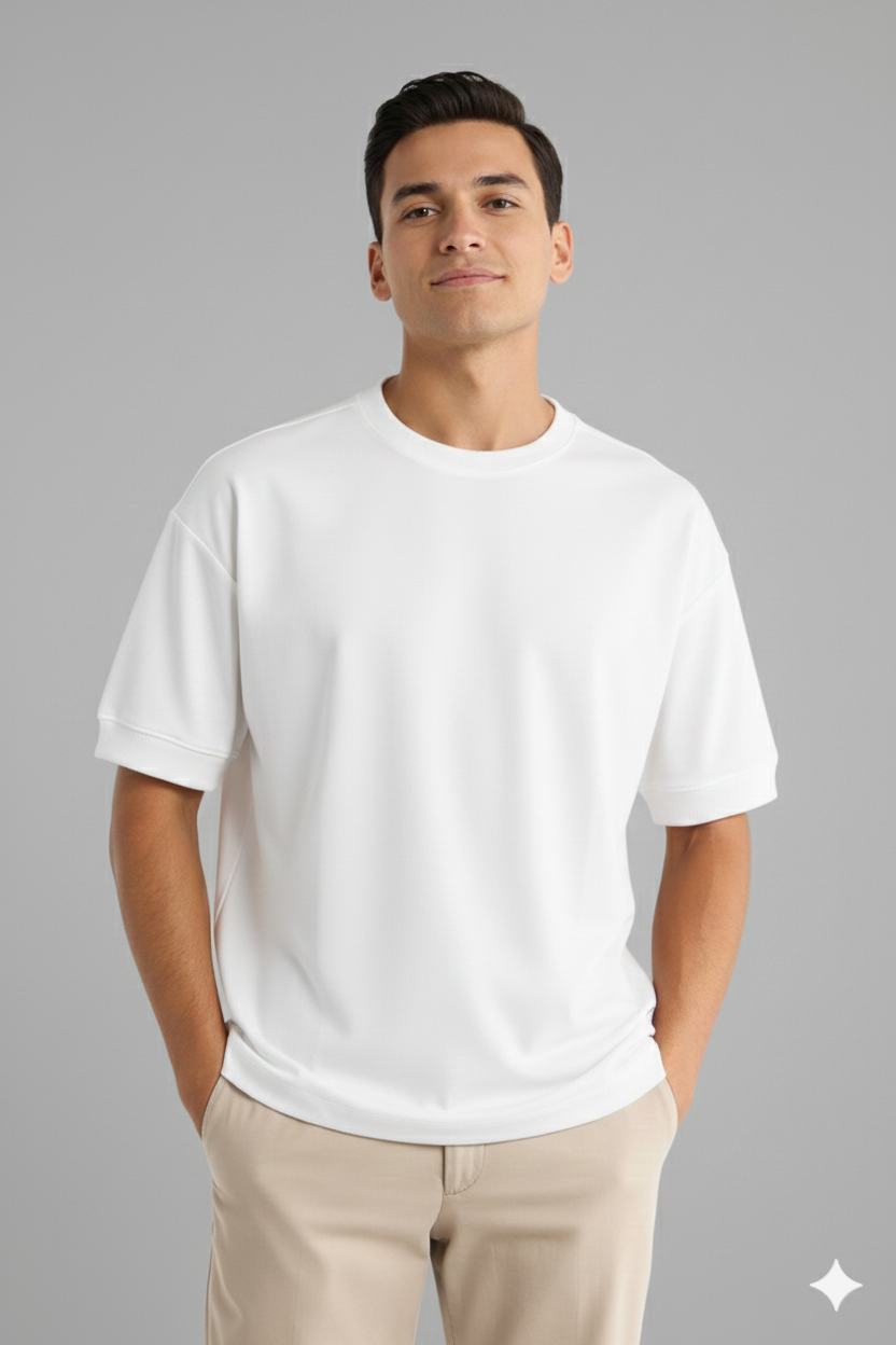 Heavy Gsm DropShoulder T-Shirt - White