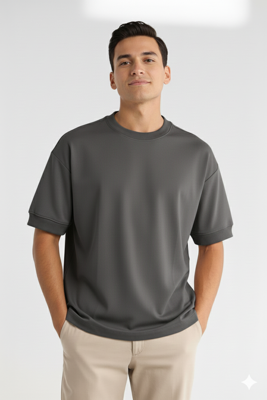 Heavy Gsm DropShoulder T-Shirt - Grey