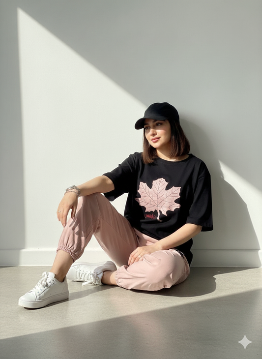 11.11 Sale LEAF PRINTED - TRACK SUIT FOR WOMEN