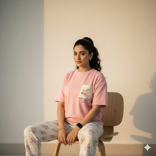 11.11 Sale PINK POCKET PRINT - PJ SUIT FOR WOMEN