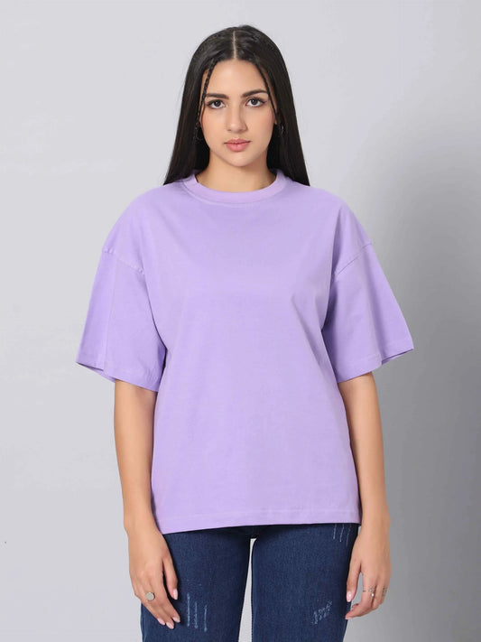 DropShoulder T-Shirt For Women - LALIC PURPLE