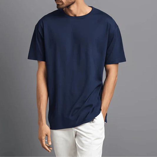 DropShoulder T-Shirt For Men - NAVY BLUE