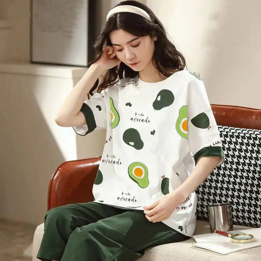 Avacado Printed PJ Suit