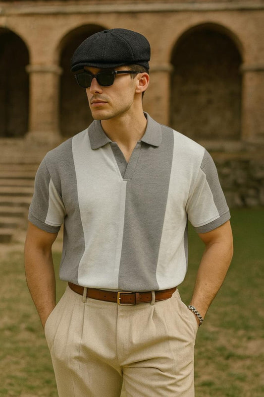 Old Money Style Polo B1 - Grey