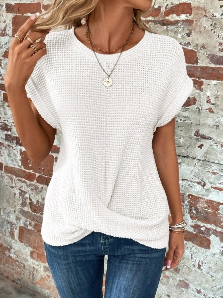 Oversized Knitted Tshirt - White