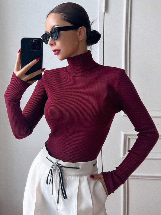 High Neck for Her (TurtleNeck) - Maroon