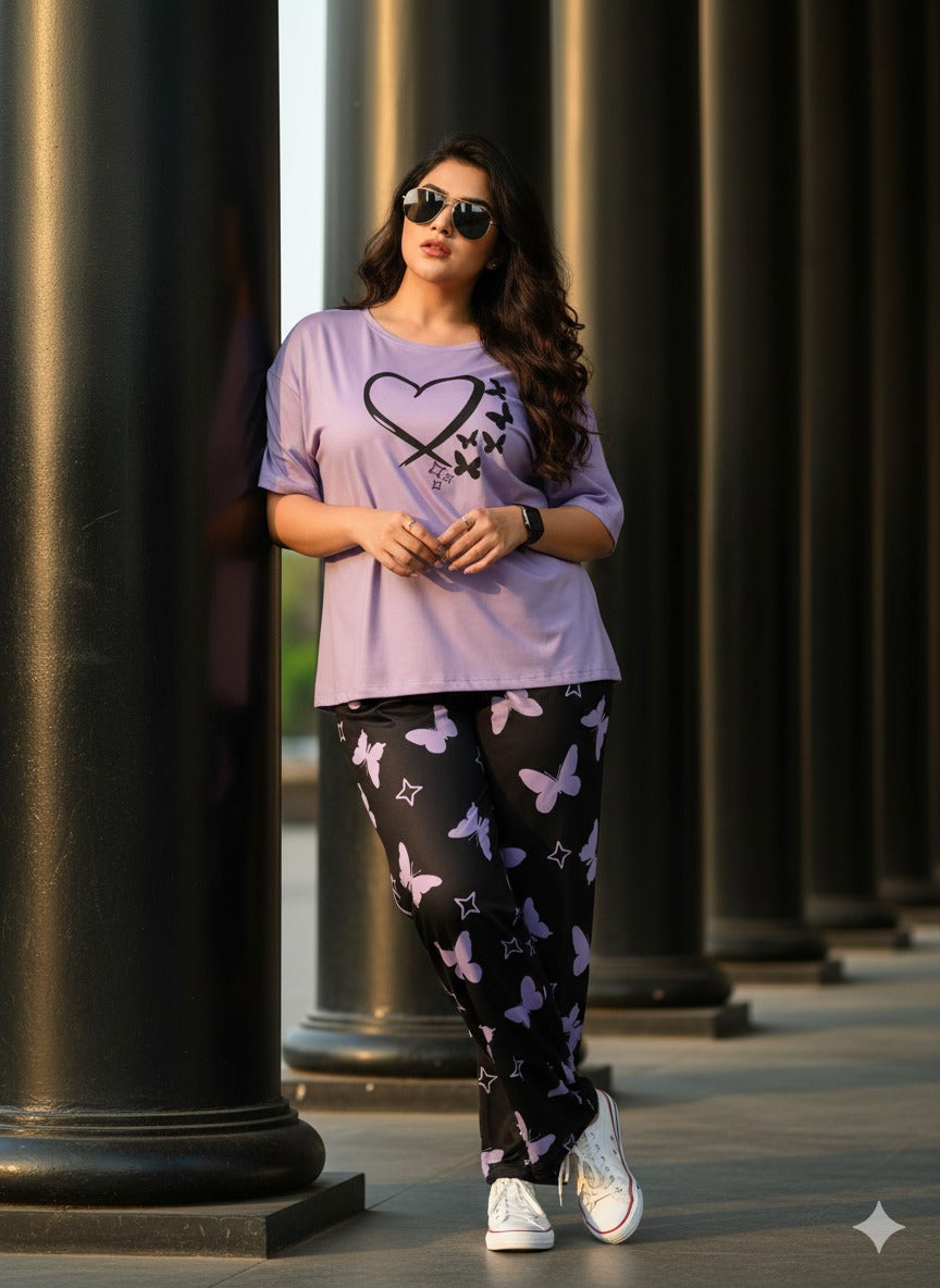 Flying Butterfly Purple Pj Suit