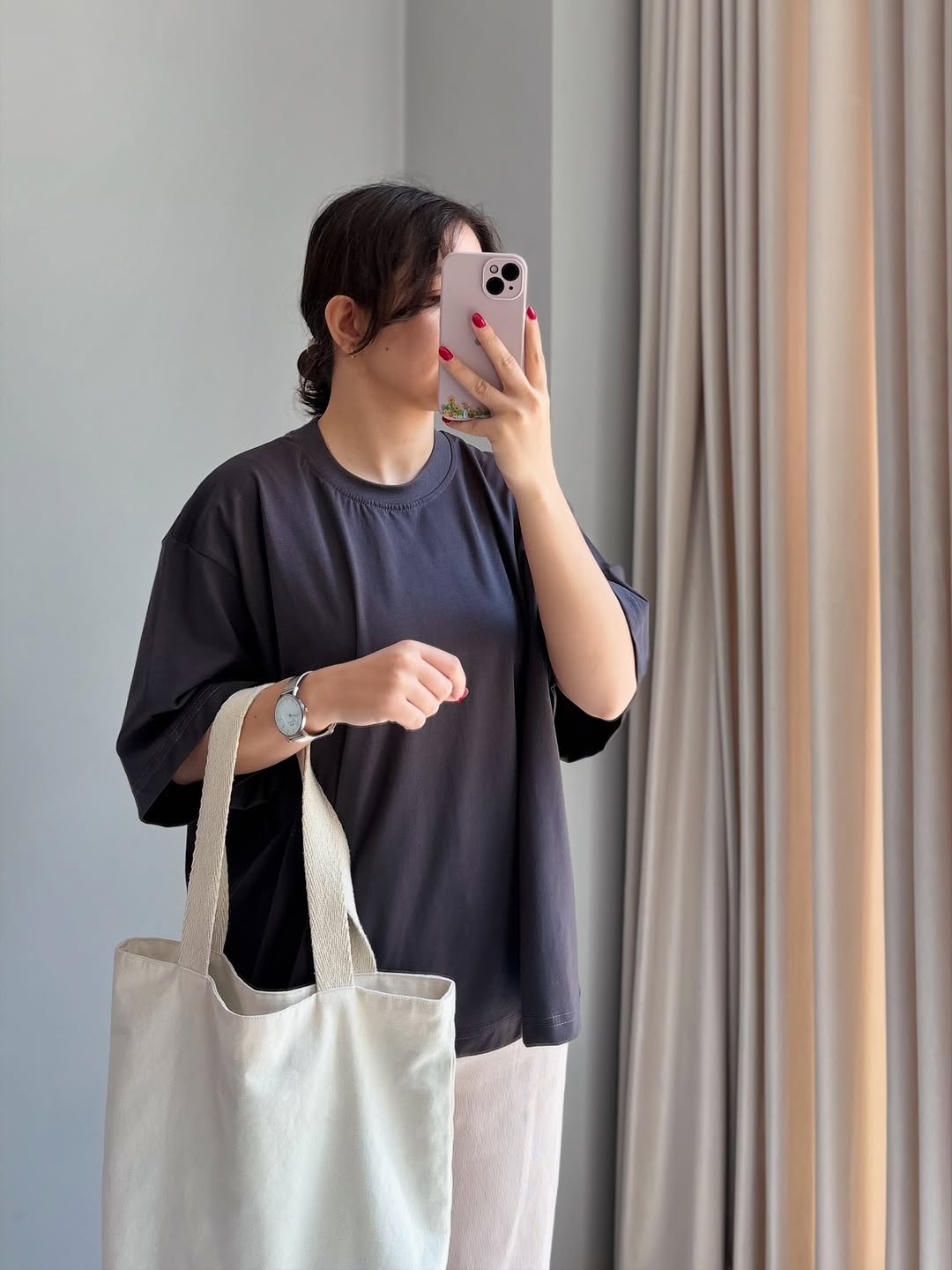 DropShoulder T-Shirt For Women - BLACK