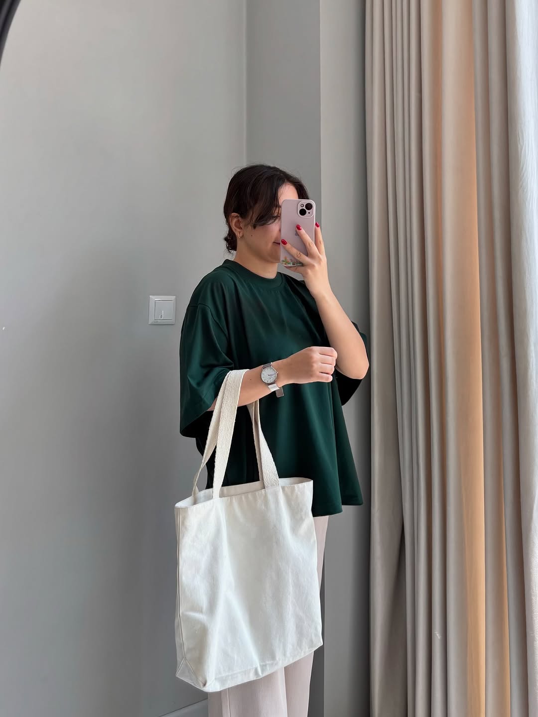 DropShoulder T-Shirt For Women - DARK GREEN