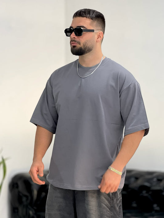 DropShoulder T-Shirt For Men - CHARCOAL