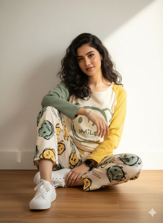 Creep Smile Printed PJ Suit