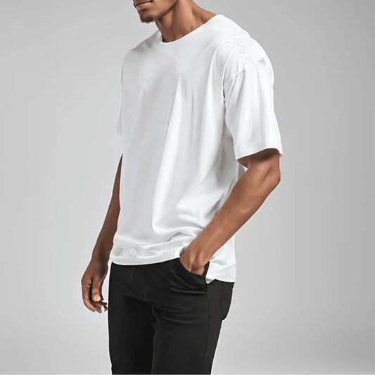 DropShoulder T-Shirt For Men - WHITE