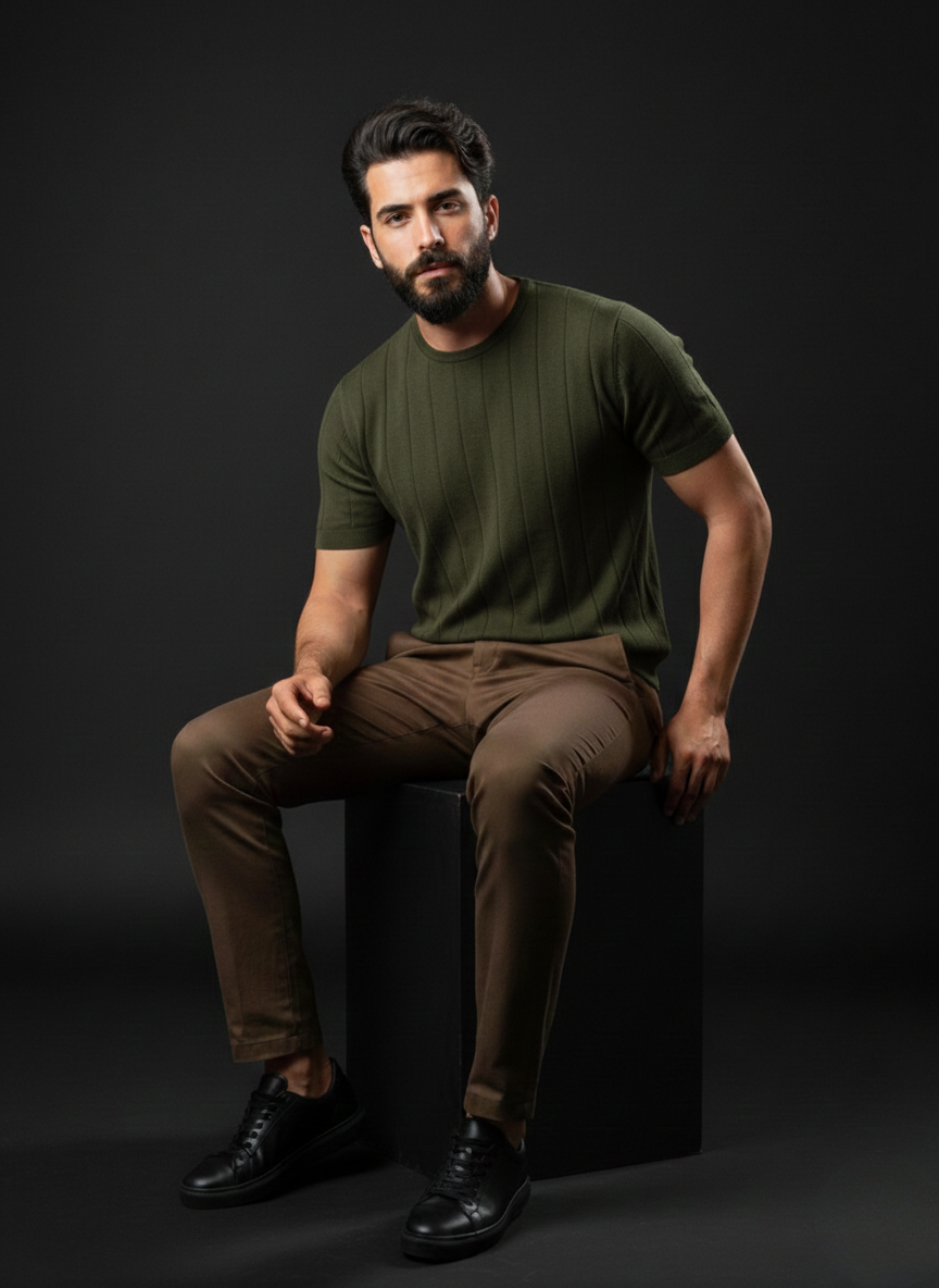 Drop Needle Tshirt - Olive