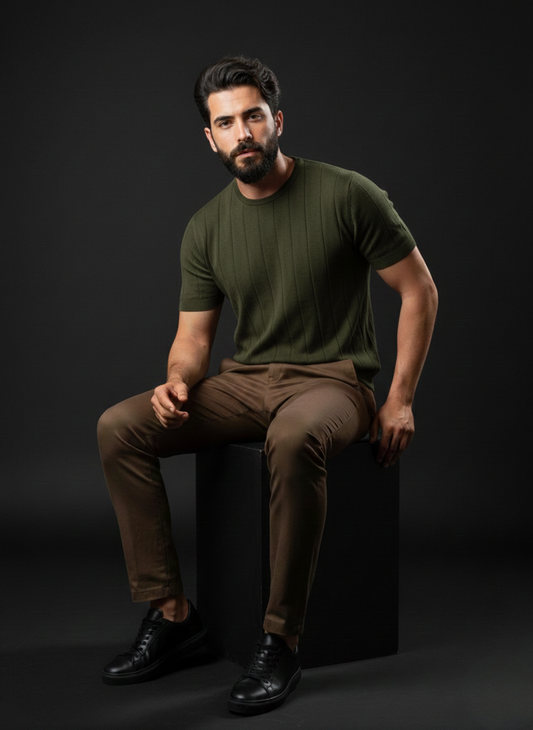 Drop Needle Tshirt - Olive