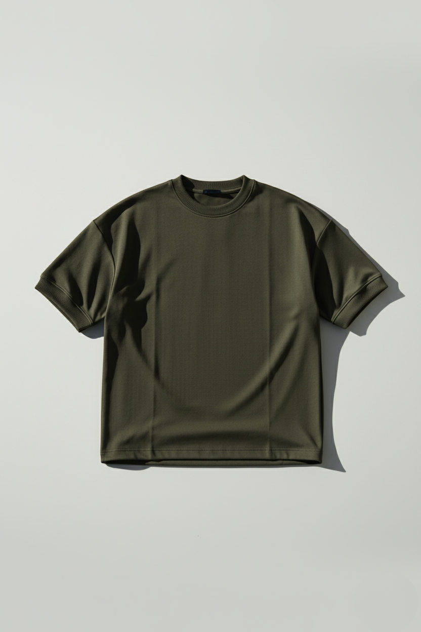 Heavy Gsm DropShoulder T-Shirt - OLiveGreen