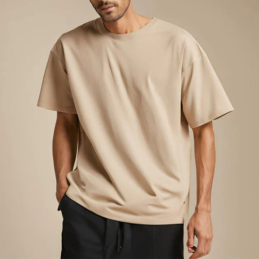 Drop Shoulder T-Shirt For Men - BEIGE