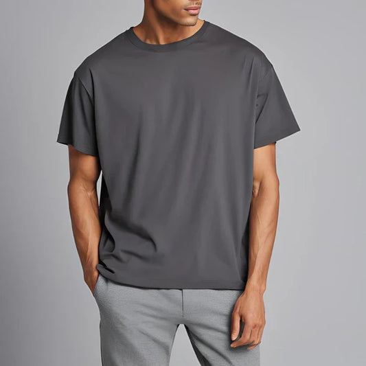 DropShoulder T-Shirt For Men - CHARCOAL